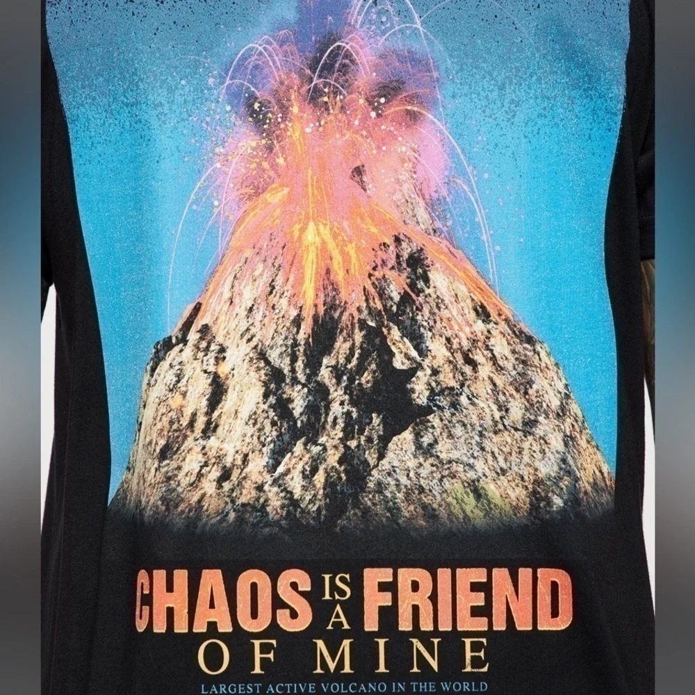 Chaos is a friend short sleeve tee – Black